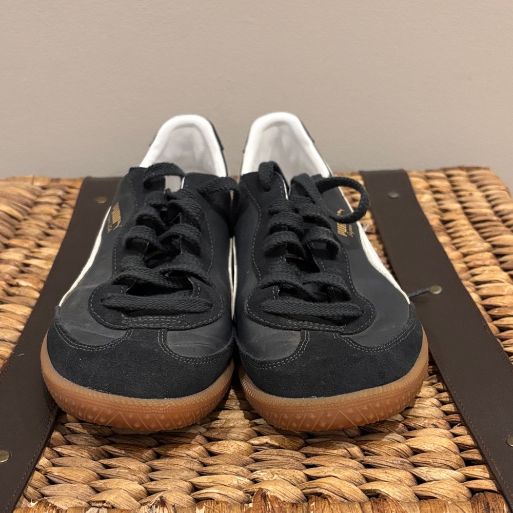 Puma Super Liga Black White Gum Low-Top Sneakers - Picture 2 of 7